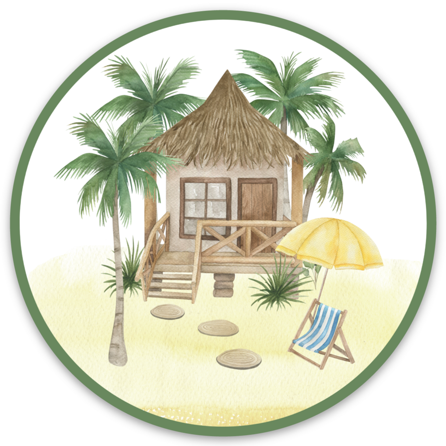 Tiki Hut Sticker