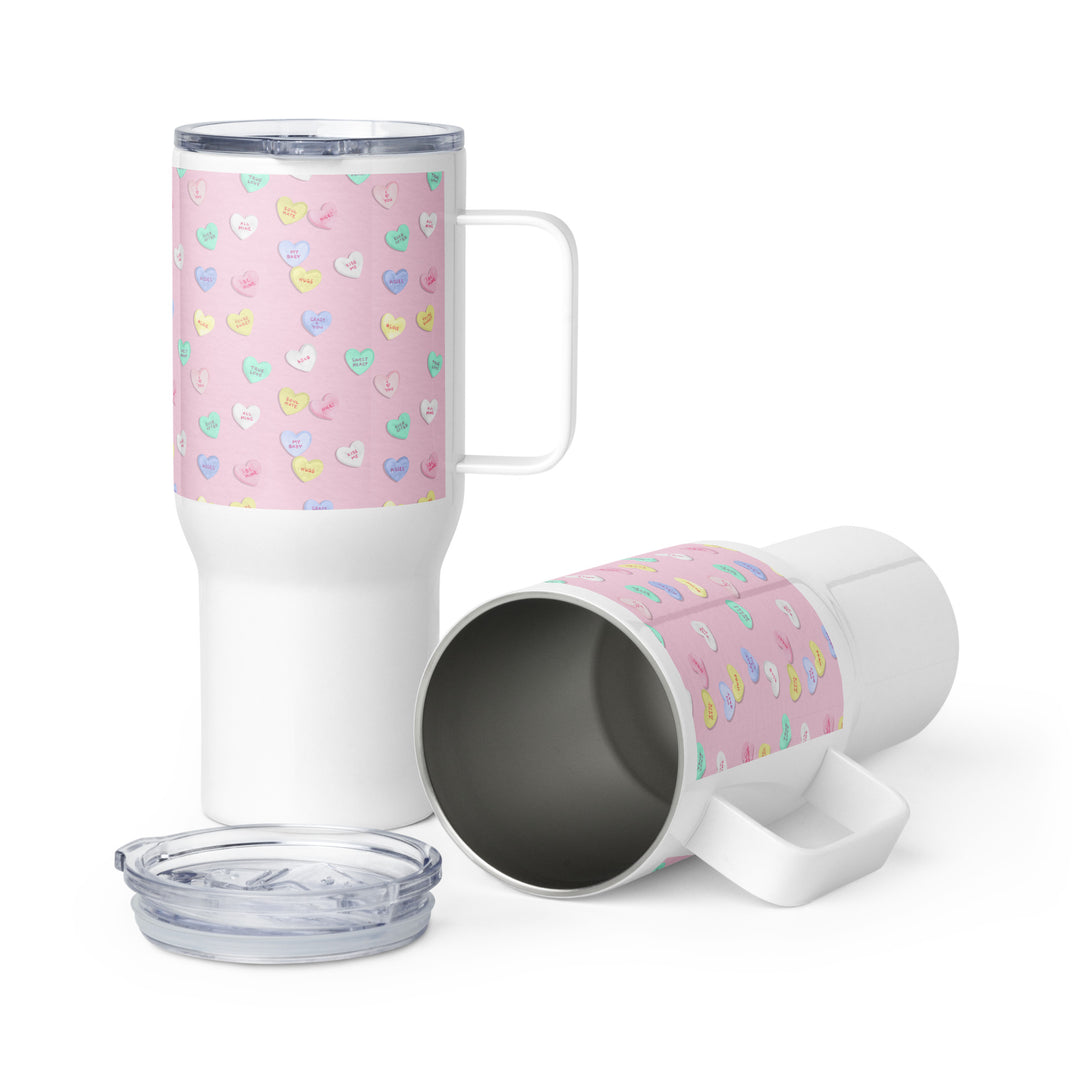 Conversation Hearts Travel mug