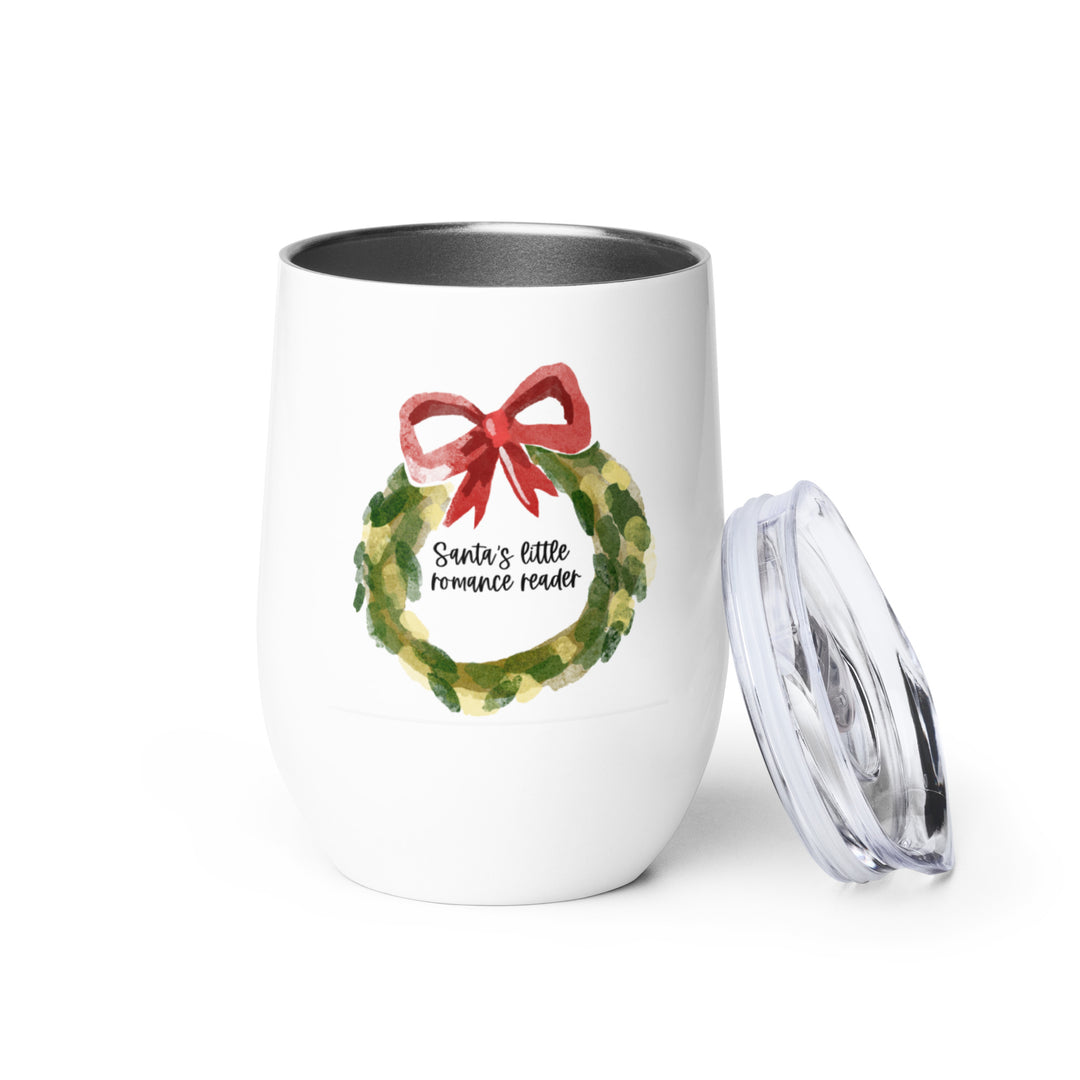 Santa's Little Romance Reader Wine Tumbler