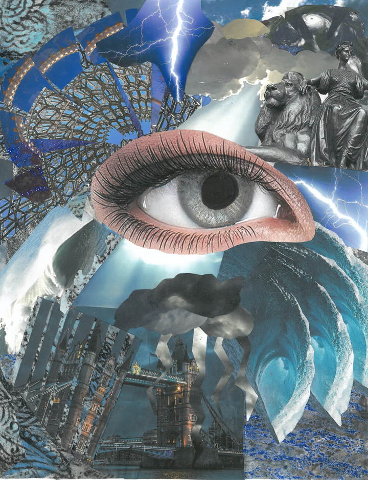 Noah's "Eye of the Storm" Collage from London Prep