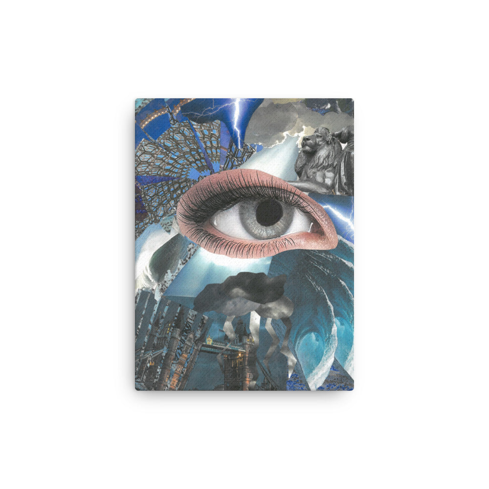 Noah's "Eye of the Storm" Collage on Canvas