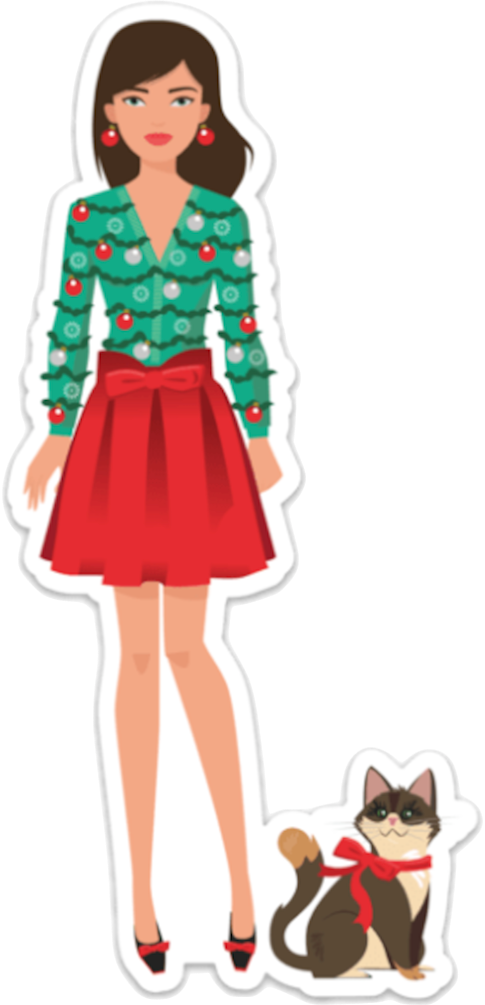Kitty Valentine Dates Santa